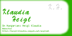 klaudia heigl business card